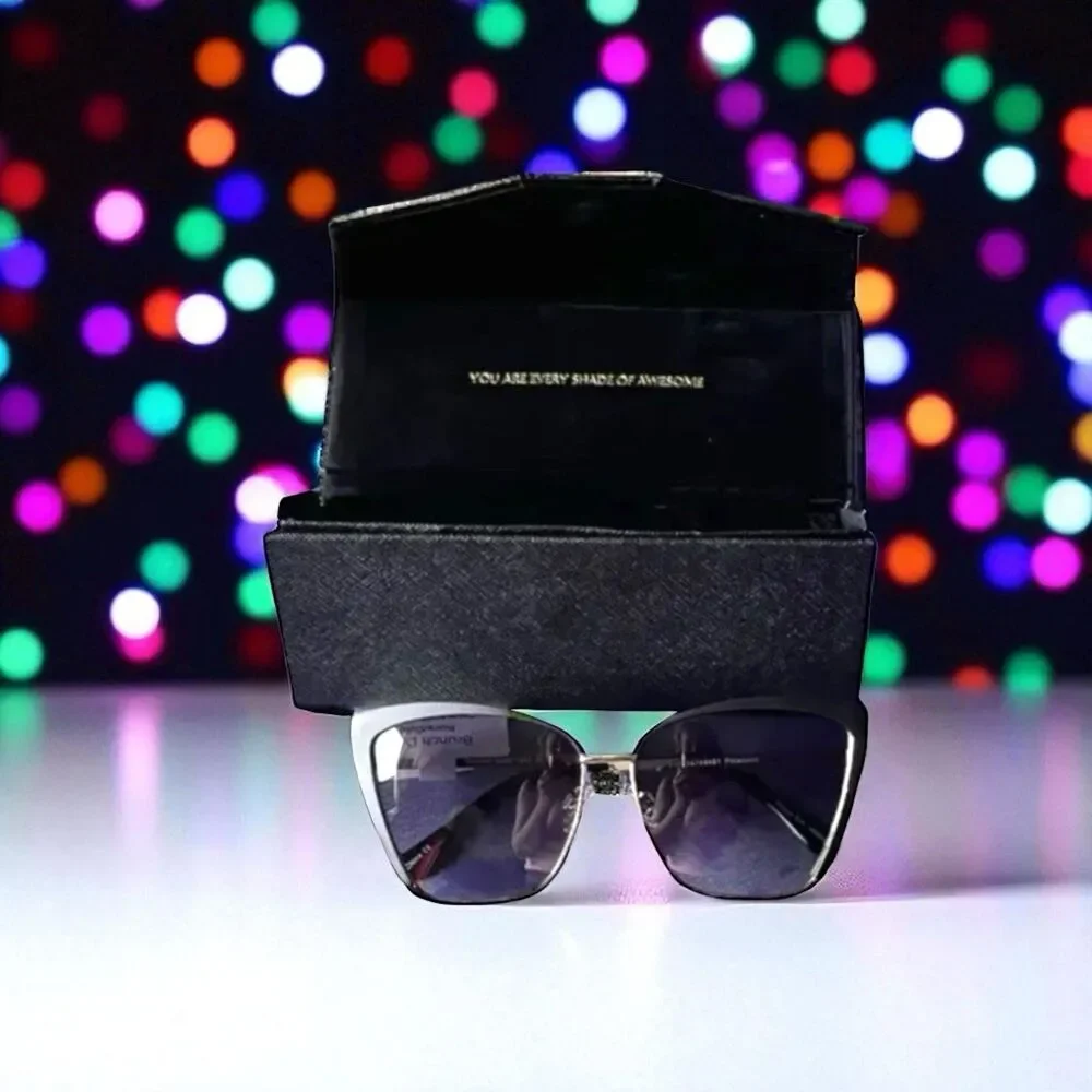 Prive Revaux Brunch Date Women's Sunglasses in Caviar Black & Gold New In Case